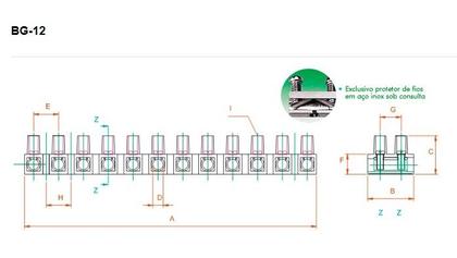 Imagem de Conector Em Barra Sindal 16mm Bg-12/512 Baquelite - Building