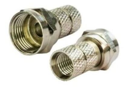 Imagem de Conector F De Rosca Rg 6 Cabo Coaxial Para Antena C/ 100 Pç