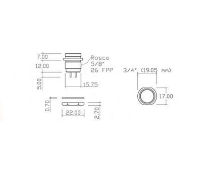 Imagem de Conector Fêmea para Painel com Base Redonda 4 Vias - JA/P4IP - Melro