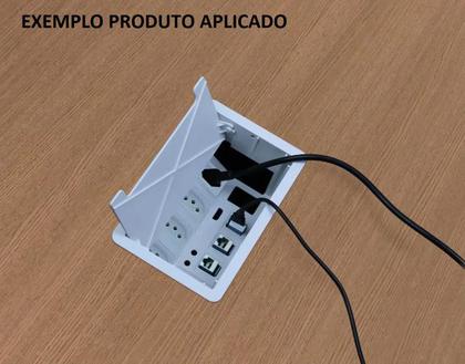 Imagem de Conector Fêmea Tomada Padrão Keystone RJ45 CAT5e Branco