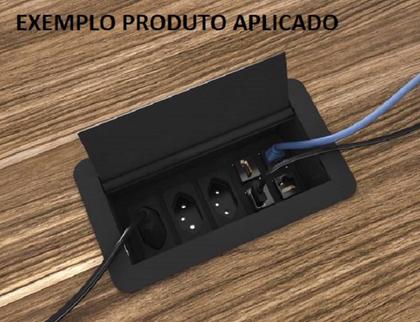 Imagem de Conector Fêmea Tomada Padrão Keystone Usb 2.1a 5v Preto