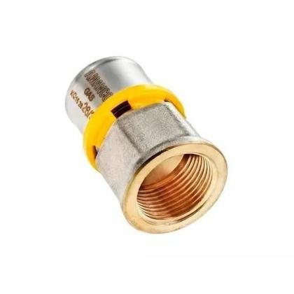 Imagem de Conector Gás Pex Fêmea Reto Fixo 16mm Tubo Cozinha Cook Top