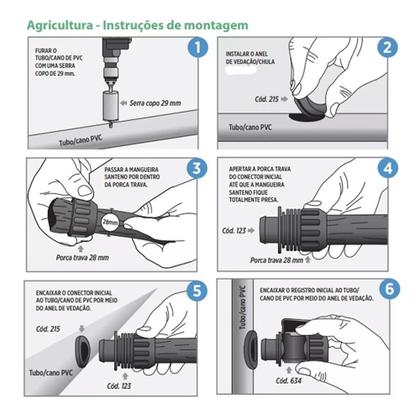 Imagem de Conector Inicial para Mangueiras de Irrigação Santeno