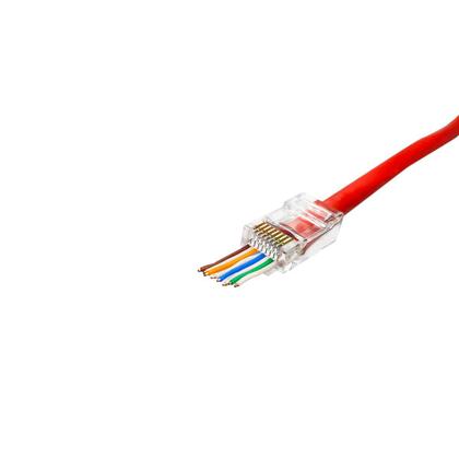 Imagem de Conector Macho Plug RJ45 Cat6 de Passagem EZ Crimp Pacote com 10 Peças - Pier