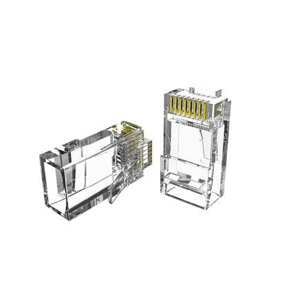Imagem de Conector Macho Plug RJ45 Cat6 de Passagem EZ Crimp Pacote com 10 Peças - Pier