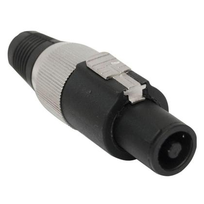 Imagem de Conector Macho Speak-On 4 Polos Plug Metal para Sistemas de Áudio Profissional Storm 10 Unidades