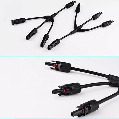 Imagem de Conector MC4 3 vias 3x1 Painel Energia Solar Tipo Y Cabo