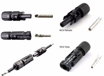 Imagem de Conector MC4 P/ Painel Cabo Solar 4 a 6mm 30A - C/ 5 Pares