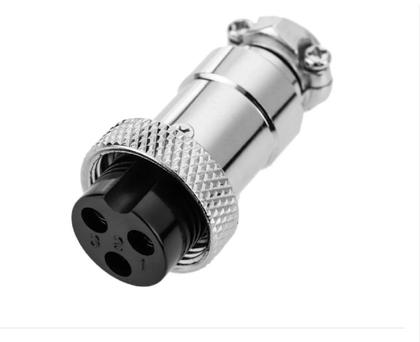 Imagem de Conector mic macho/femea 4 pinos metal - 10 pares