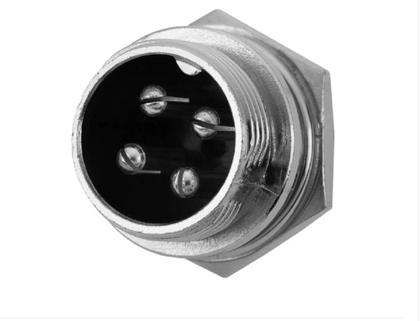 Imagem de Conector mic macho/femea 4 pinos metal - 10 pares
