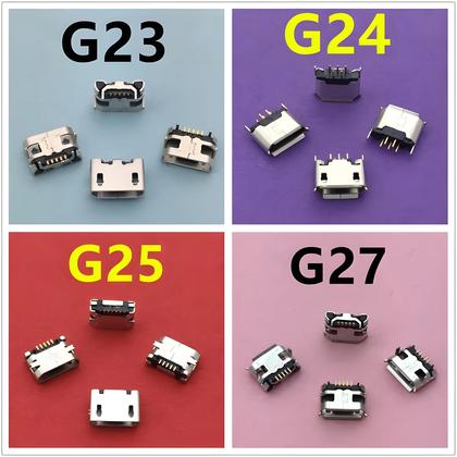 Imagem de Conector Micro USB Fêmea 5 Pinos (20 Modelos) - SMT para Carregamento de Celular e Placa PCB