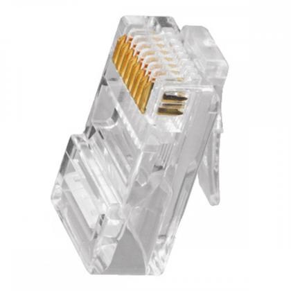 Imagem de Conector P/Computador Modular Rj45 . / Kit C/ 100 Unidades