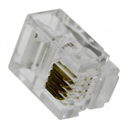 Imagem de Conector P/Telefonia Modular Rj11 . / Kit C/ 20 Unidades