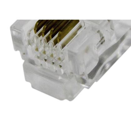 Imagem de Conector P/Telefonia Modular Rj11 . / Kit C/ 20 Unidades