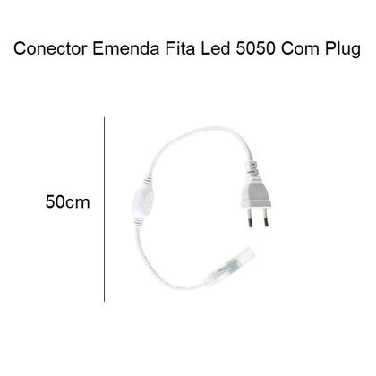 Imagem de Conector Para Fita Led 5050 Chata Com Plug Bivolt