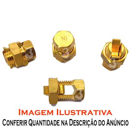 Imagem de Conector Parafuso Fendido Split Bolt 10mm Latão Emenda Cabos