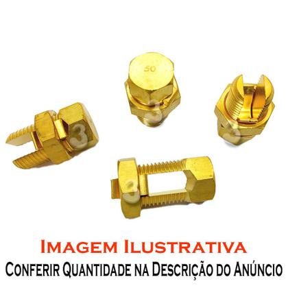 Imagem de Conector Parafuso Fendido Split Bolt 50mm Latão Emenda Cabos