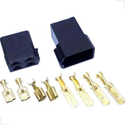 Imagem de Conector Permak 4 Vias Com Terminais Macho E Fêmea 35/A