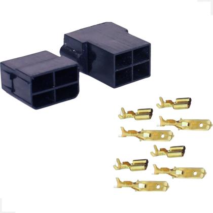 Imagem de Conector Permak 4 Vias Com Terminais Macho E Fêmea 35/A