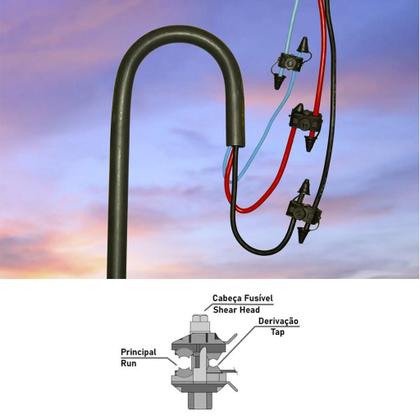 Imagem de Conector Piranha Derivação Perfurante CDP Cabo 10 - 95mm