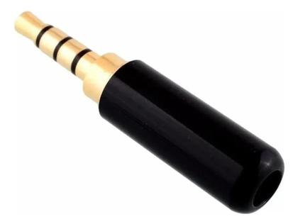 Imagem de Conector Plug P2 P3 4 Contatos Metálico Plugue Estereo Av