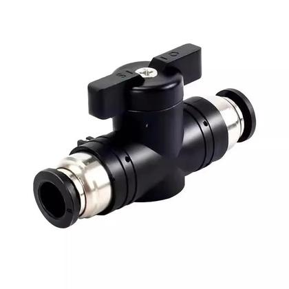 Imagem de Conector Pneumático Preto De Junta Rápida, Válvula Manual De 4mm-12mm, Interruptor De Esfera,