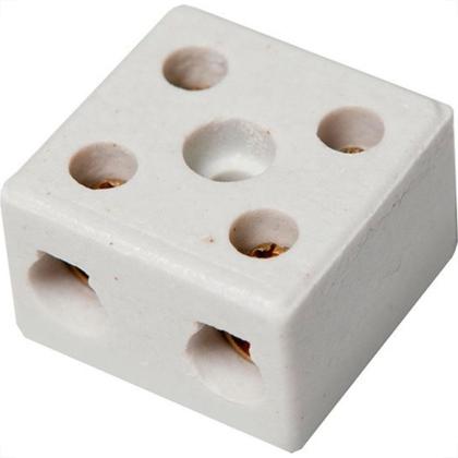 Imagem de Conector Porcelana Brasfort 2 Polos 16Mm 8766 - Kit C/50