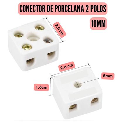 Imagem de Conector Porcelana P/ Chuveiros Bipolar / Tripolar, Cabo de 10mm/16mm 360v Sindal 2 Polos / 3 Polos