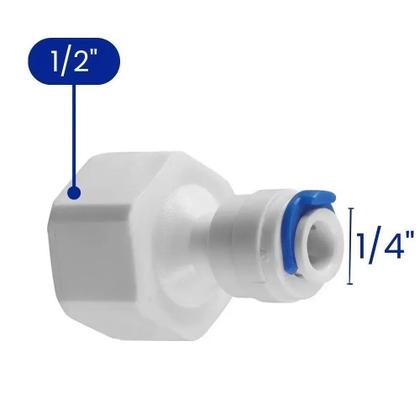 Imagem de Conector Reto Rosca Fêmea 1/2 Engate Fácil 1/4