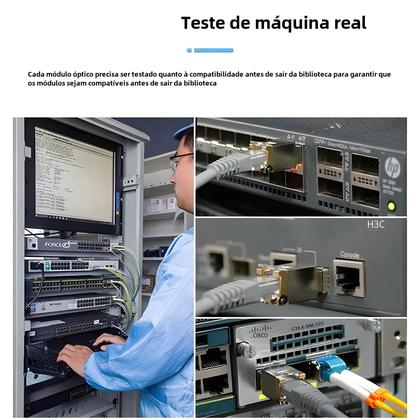 Imagem de Conector RJ45 Gigabit Ethernet SFP para Módulo de Fibra - Compatível com Cisco e Mikrotik