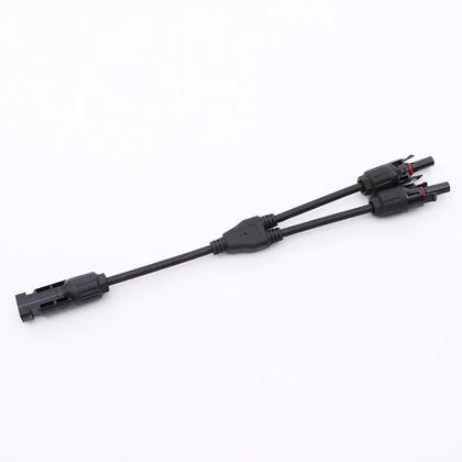 Imagem de Conector Solar PV Y De 4mm² 1000V Macho Para Fêmea 2 Em 1 Para Sistema De Cabo Paralelo