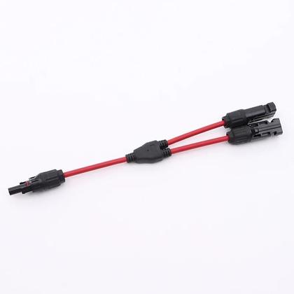 Imagem de Conector Solar PV Y De 4mm² 1000V Macho Para Fêmea 2 Em 1 Para Sistema De Cabo Paralelo