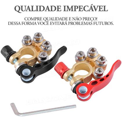 Imagem de Conector Terminal Engate Rápido Bateria Automotiva Trava Par