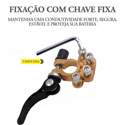 Imagem de Conector Terminal Engate Rápido Bateria Automotiva Trava Par
