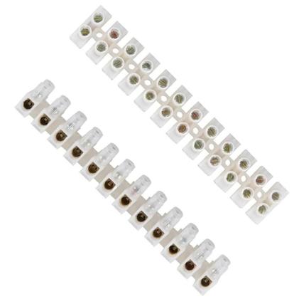 Imagem de Conector Termoplástico de Barra c/ 12 Pólos 6mm 25A/380V Seguro Resistente Fácil Instalação