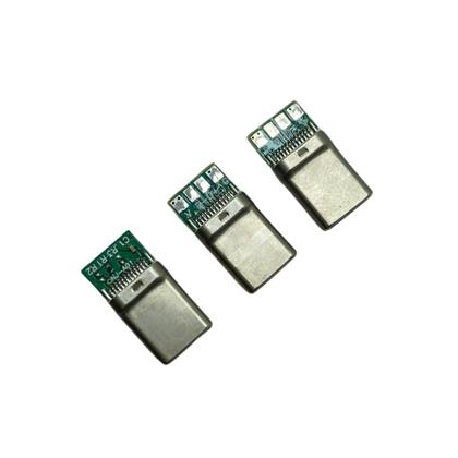 Imagem de Conector Tipo C USB 3.1 Macho Solda Cabo (Kit c/100)