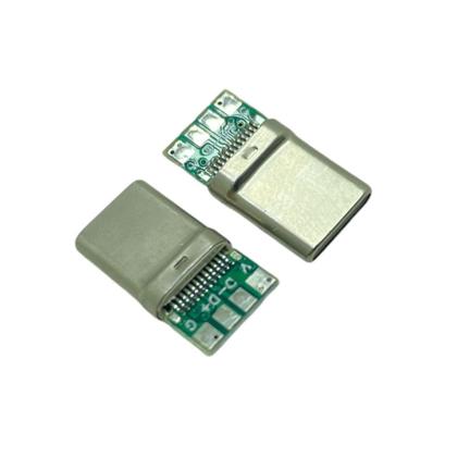 Imagem de Conector Tipo C USB 3.1 Macho Solda Cabo (Kit c/100)