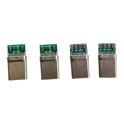 Imagem de Conector Tipo C USB 3.1 Macho Solda Cabo (Kit c/100)