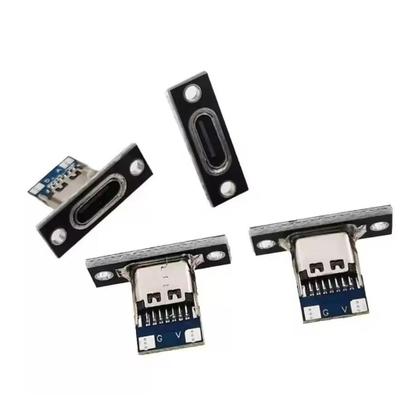 Imagem de Conector USB 3.1 Tipo C  DC Jack 4 Pinos  Placa Fêmea para Carregamento