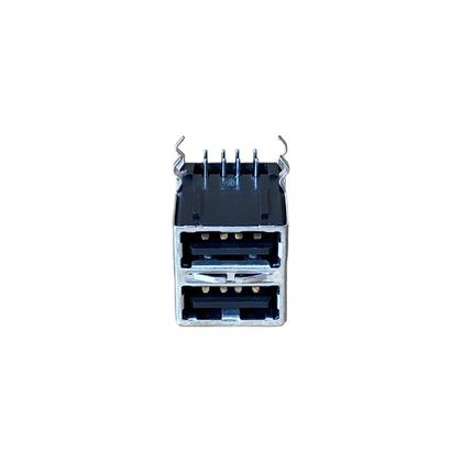 Imagem de Conector Usb Duplo Fêmea Para Solda 8 Pinos Foxconn Ub11123