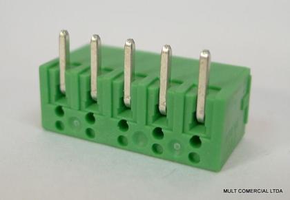 Imagem de Conector Verde Multipolar STL1550.02GH Macho 90º de 2 vias com as laterais Fechadas - Passo 3,5mm - Phoenix Mecano