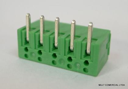Imagem de Conector Verde Multipolar STL1550.12GH Macho 90º de 12 vias com as laterais Fechadas - Passo 3,5mm - Phoenix Mecano