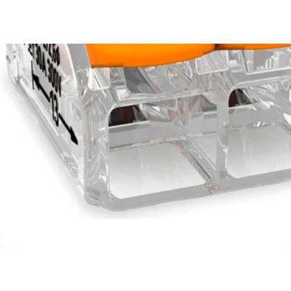 Imagem de Conector Wago Para Chuveiro 2 Polos - 6Mm - 41A. 221-612 Com 3 Pecas