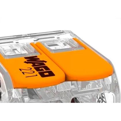 Imagem de Conector Wago Para Chuveiro 2 Polos - 6Mm - 41A. 221-612 Com 3 Pecas