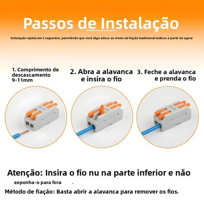 Imagem de Conectores De Cabo Mini Rápidos 10PCS Universal Compacto Divisor De Conexão Terminal Push-in Para