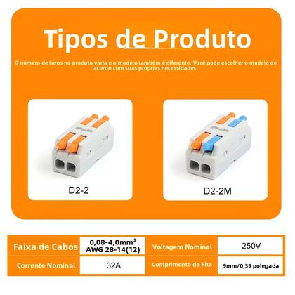 Imagem de Conectores De Cabo Mini Rápidos 10PCS Universal Compacto Divisor De Conexão Terminal Push-in Para