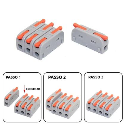 Imagem de Conectores De Cabo Mini Rápidos 10PCS Universal Compacto Divisor De Conexão Terminal Push-in Para