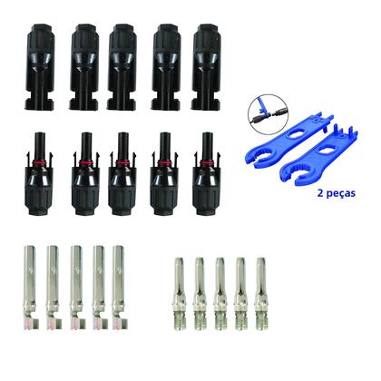 Imagem de Conectores De Painel Solar À Prova d'Água, 5 Pares Com Chave Para Cabo Solar De 2.5, 4 E 6mm²,