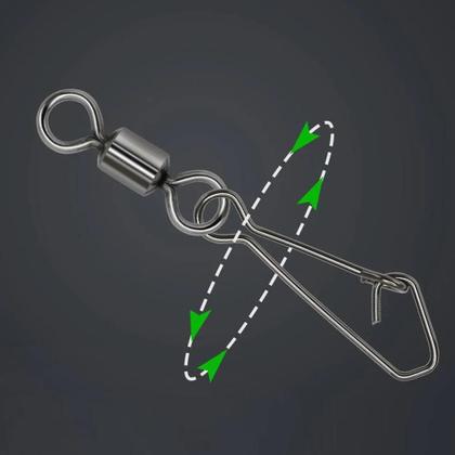 Imagem de Conectores de Pesca - 10 a 100 Peças - Giratórios com Rolha e Snap