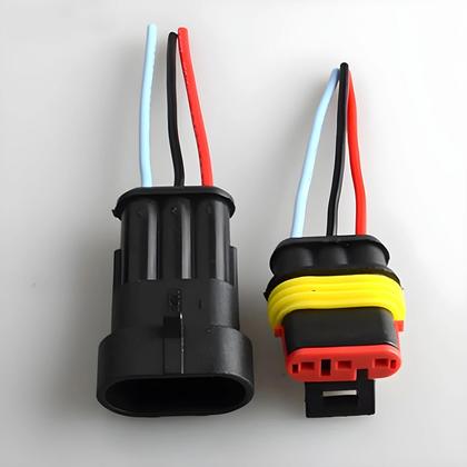 Imagem de Conectores Elétricos Automotivos à Prova d'Água - 2 Pinos Macho e Fêmea